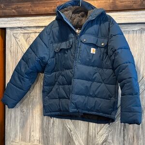 Carhartt Montana Navy Hooded Puffer Jacket